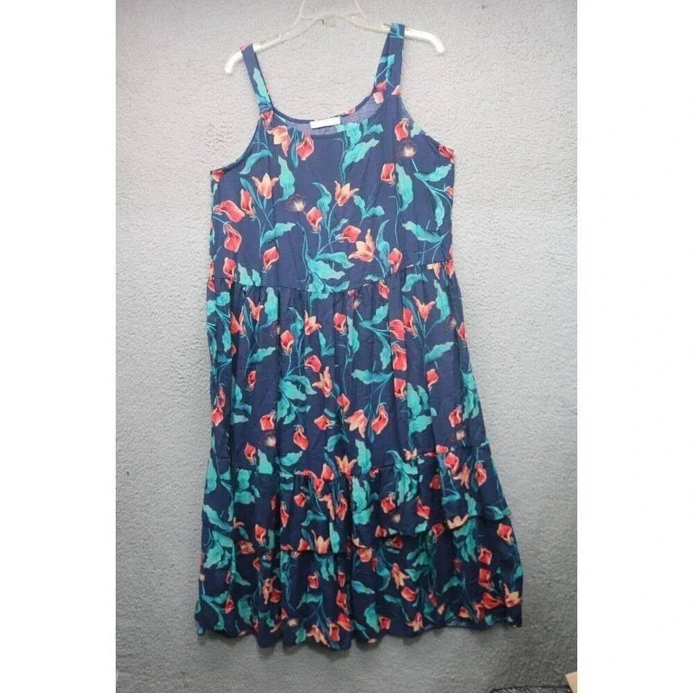 Ces femme Sleeveless Tiered Maxi Dress-Size Large